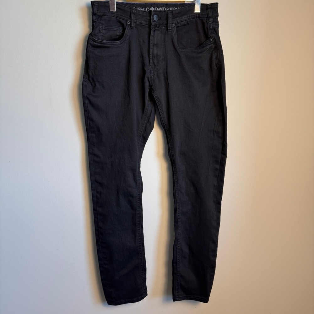 Vintage Buffalo David Bitton Men's MAX-X Skinny Stretch Jeans‎ Black Size 32x32